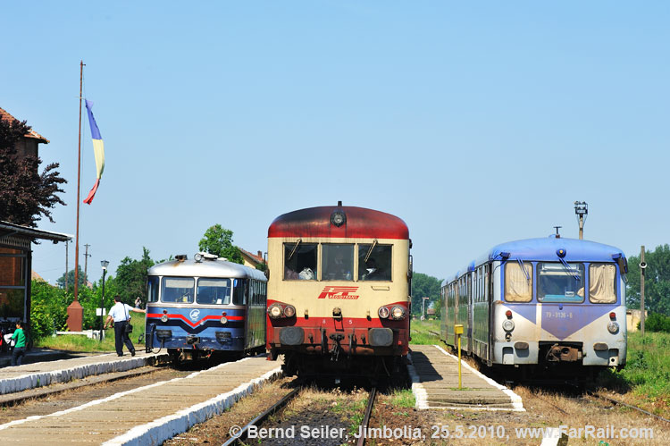 railcar meeting in Jimbolia, border station to Serbia