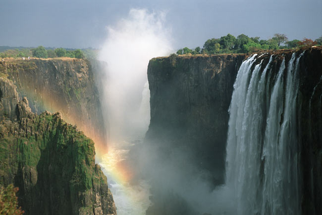 Victoria Falls National Park, gesehen von Zambia