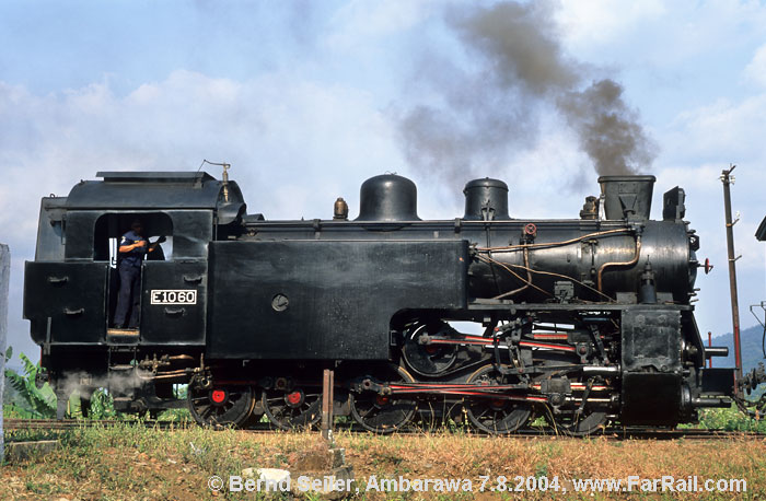 The Esslingen built rack railway locomotive E10 60, now back in Sumatra