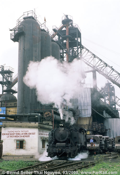 Steam in the steelworks Thai Nguyen